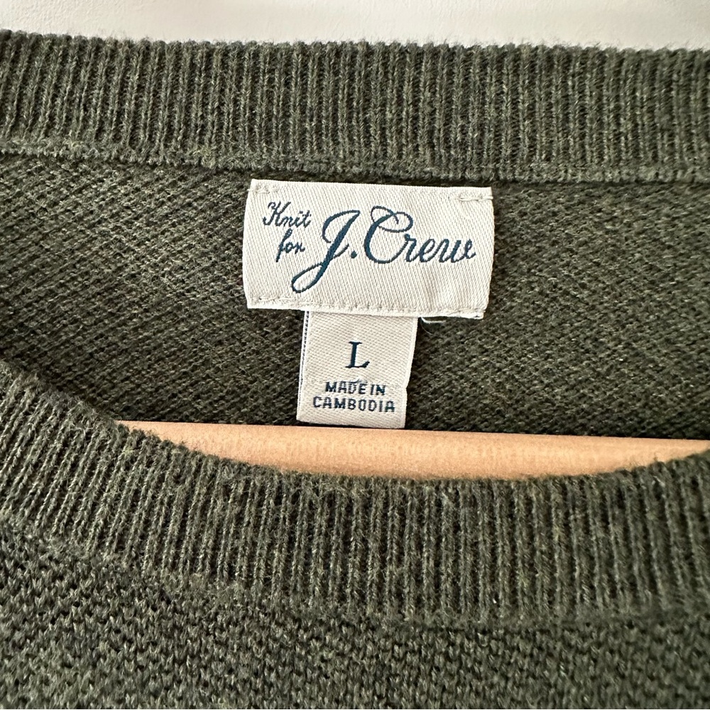 J. Crew Mens • NWOT • Cotton piqué-stitch crewneck sweater - Picture 4 of 9